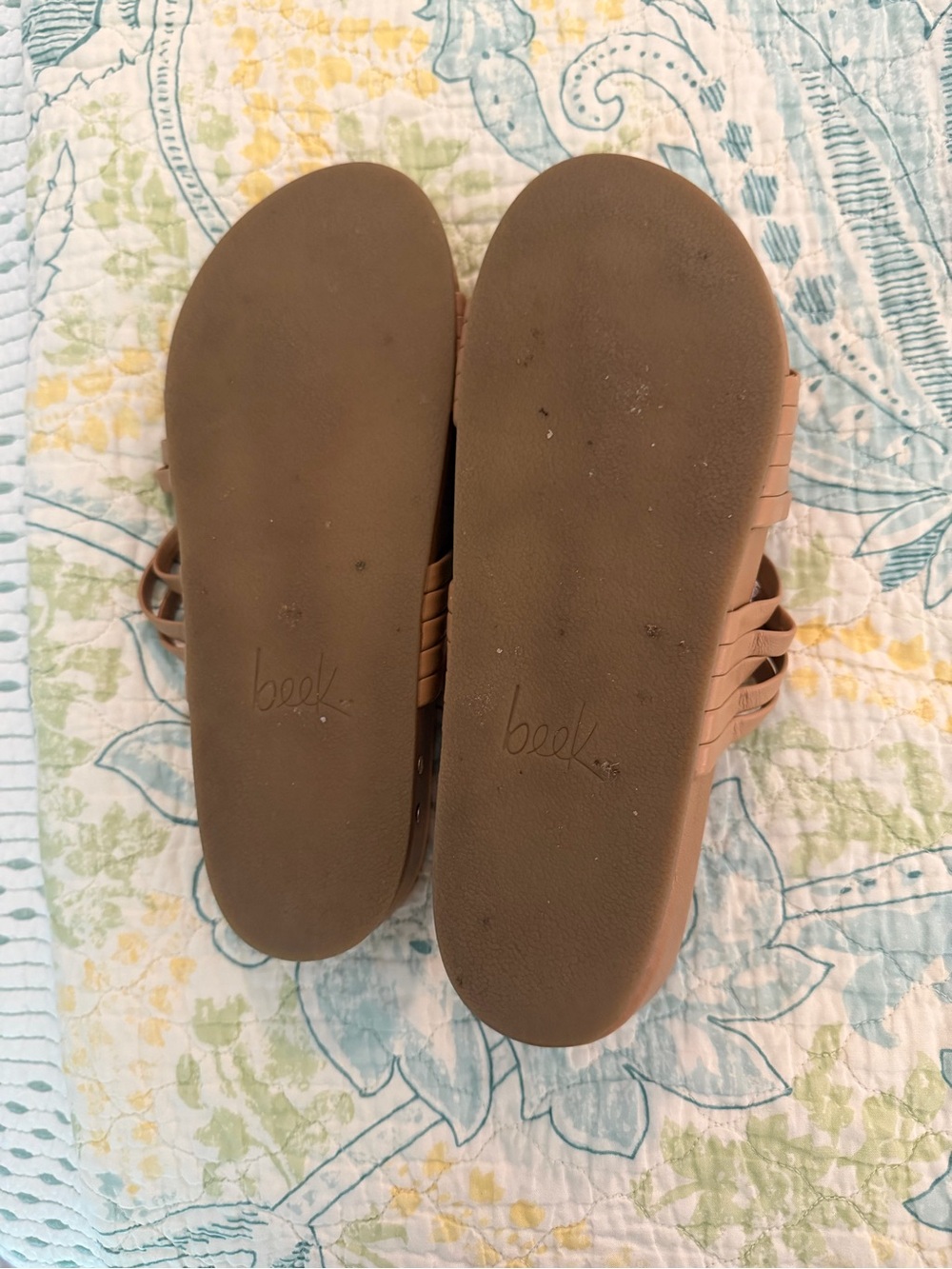 Beek Strappy Tan Slide Sandal, size 9 EUC - Picture 4 of 7